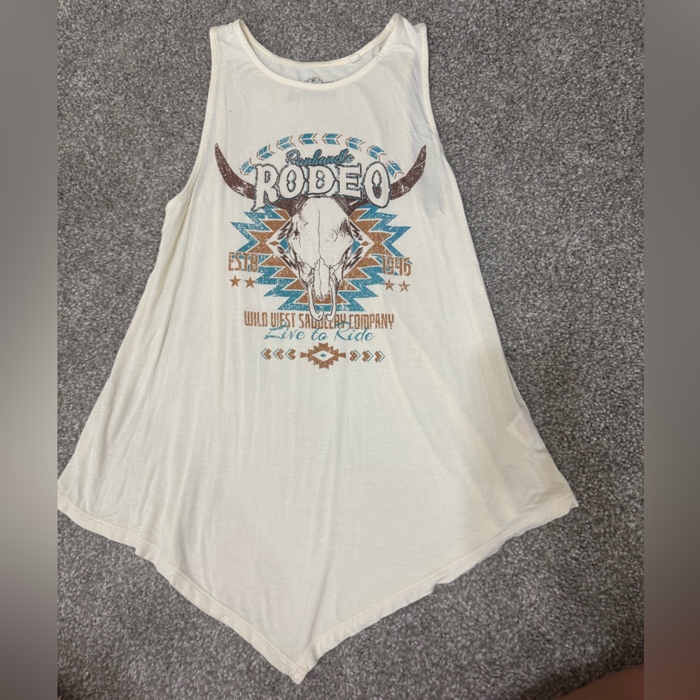 Panhandle Slim Cream Rodeo Graphic Tank Top